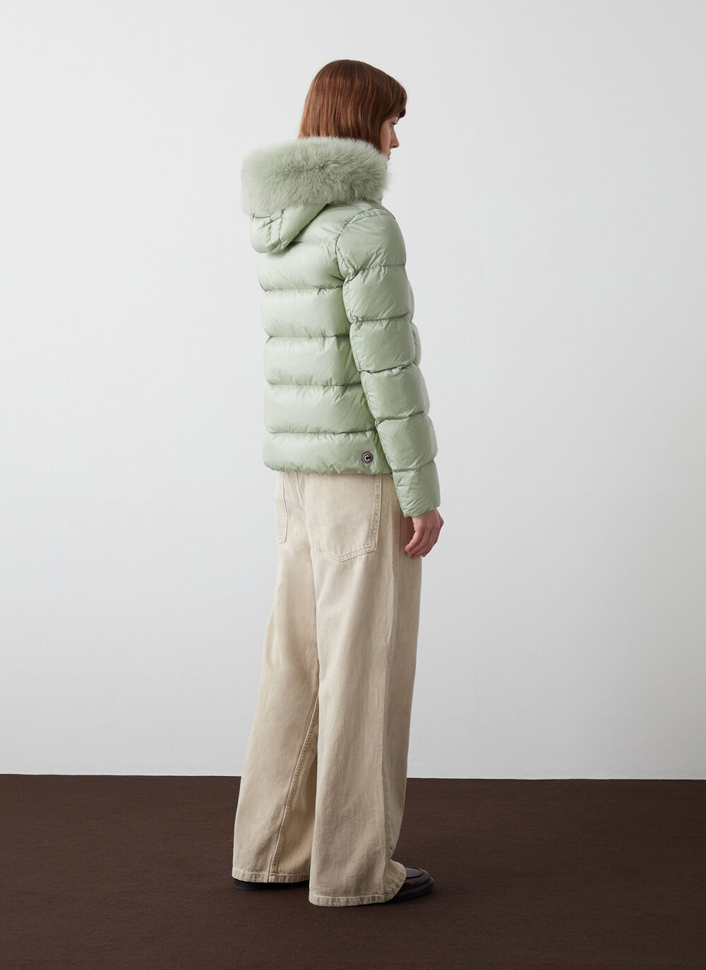Down jacket with detachable faux fur hood image number 3
