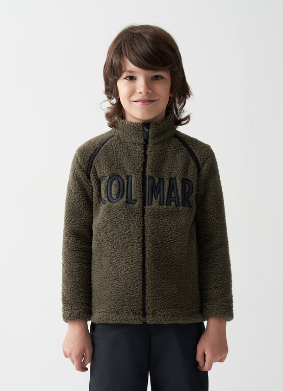 Unisex teddy-effect ski fleece