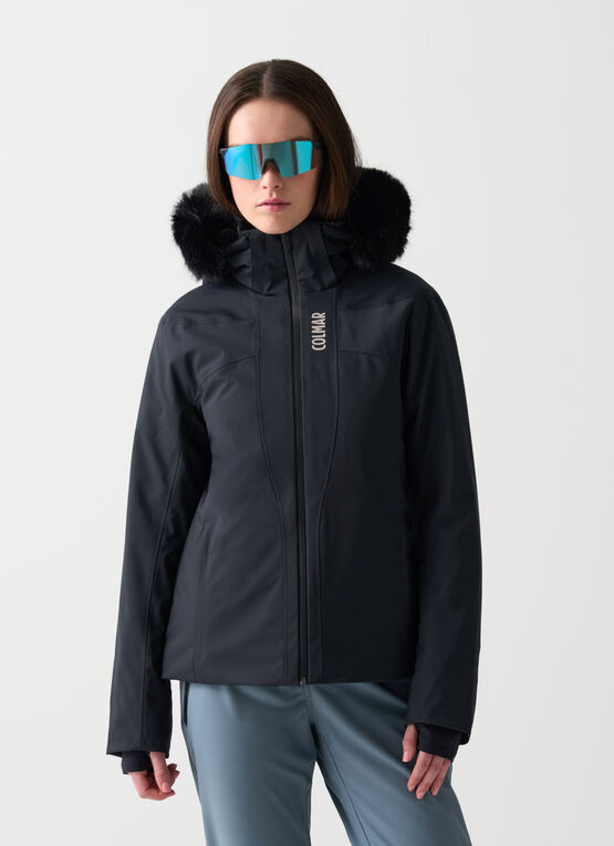 Yin & Yang ski jacket with faux fur