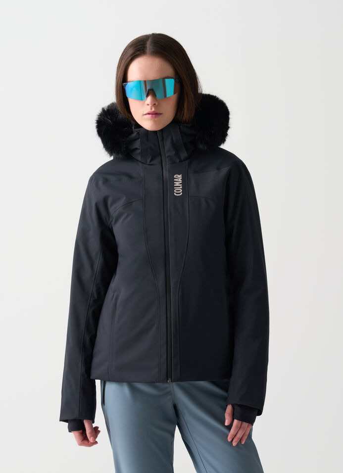 Yin & Yang ski jacket with faux fur image number 1