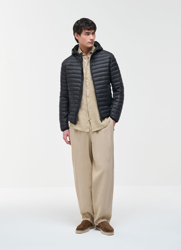 Light down jacket with hood