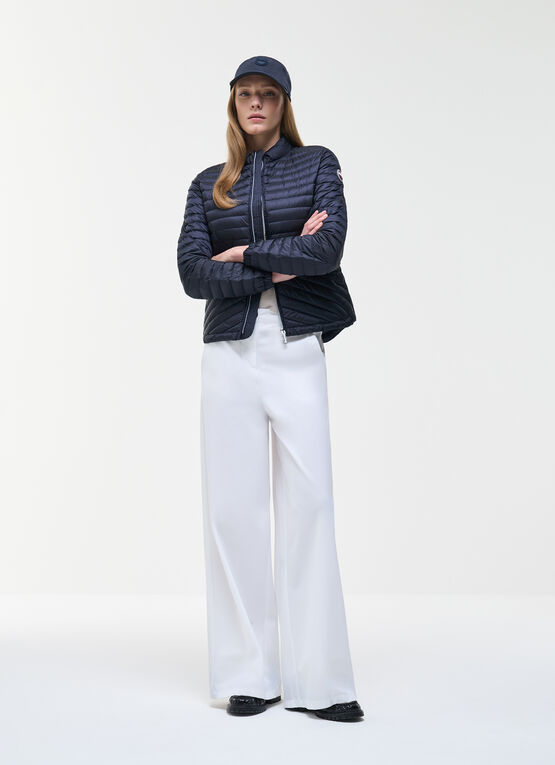 Light down jacket with flared hem