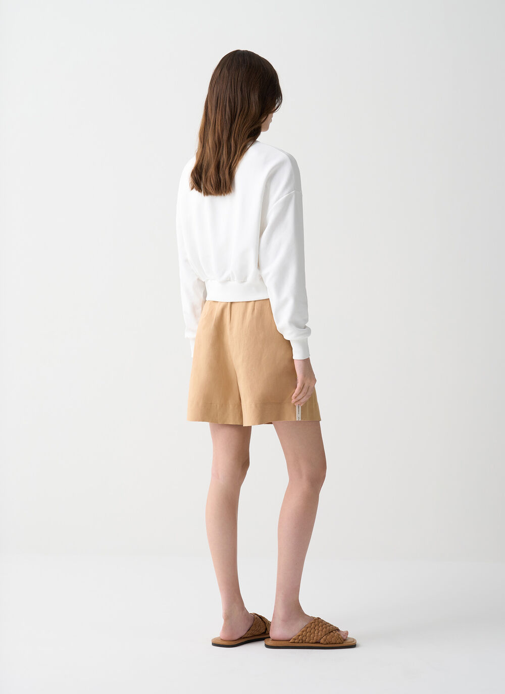 Felpa crop relaxed fit image number 3