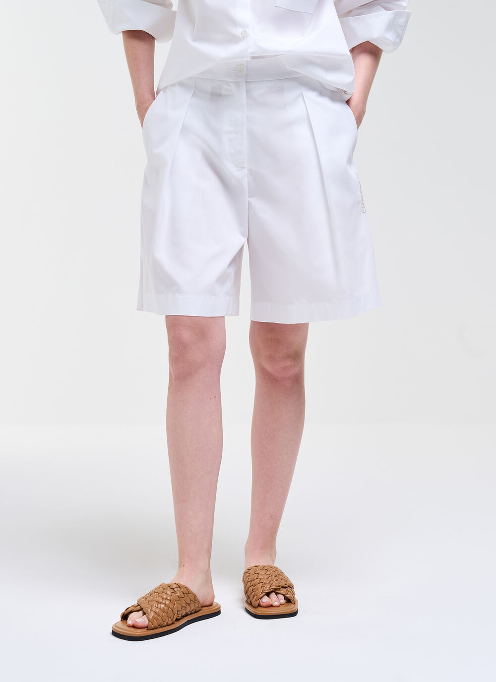 Cotton Poplin Bermuda Shorts image number 1