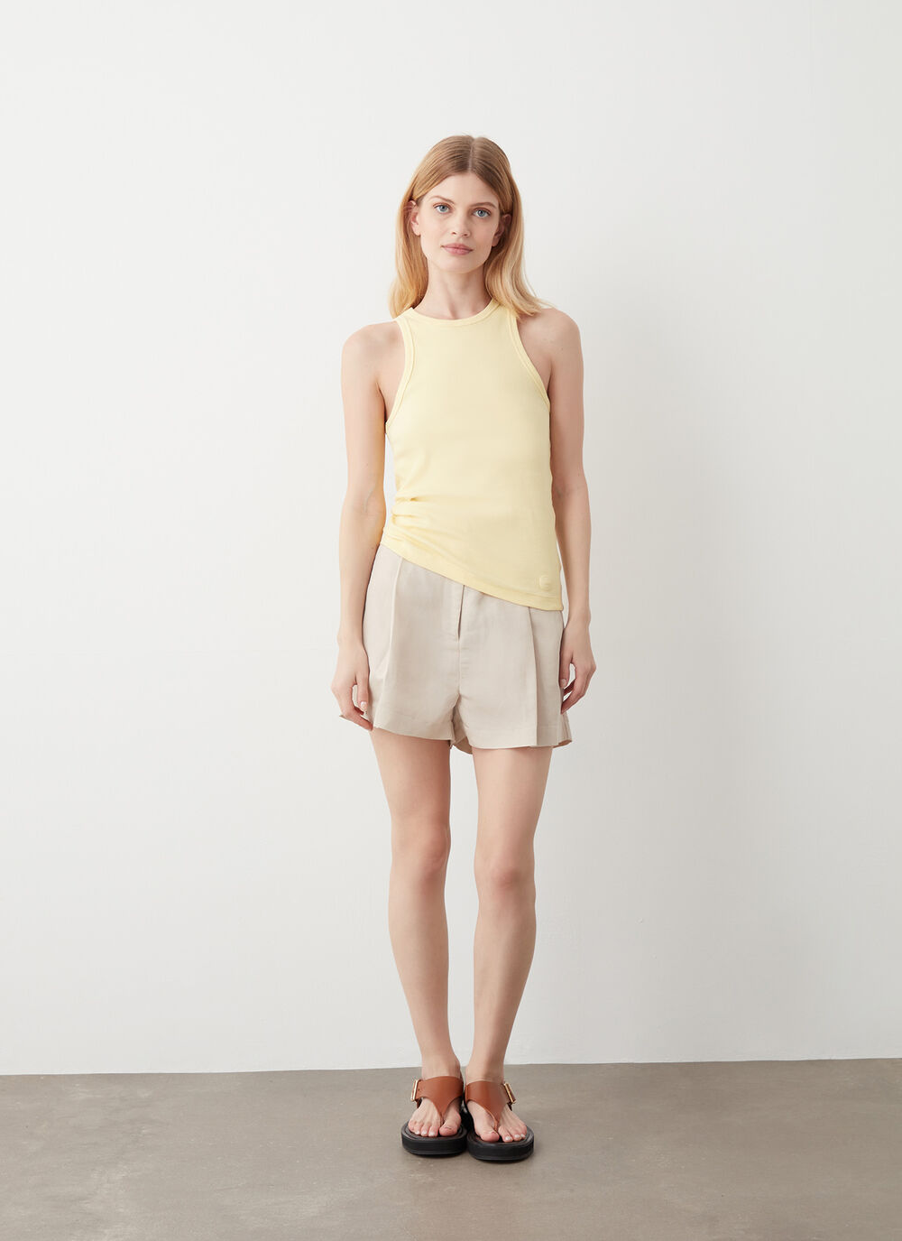 Ribbed vest top image number 1