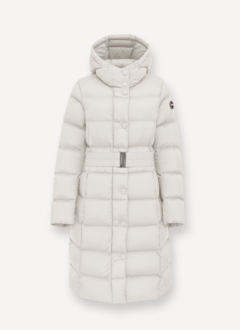 Super-matte stretch down jacket with belt image number 4