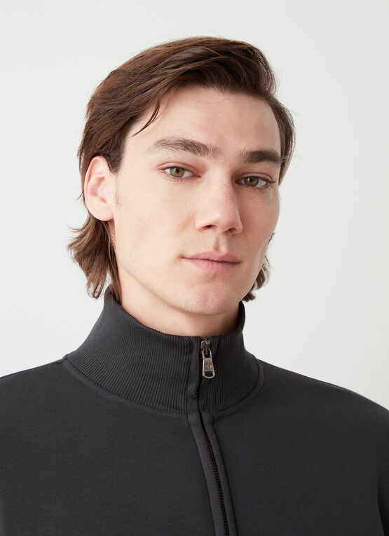 High-neck sweatshirt with zip
