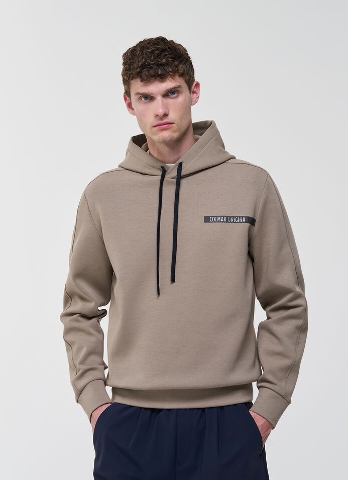 Cotton interlock hooded sweatshirt 