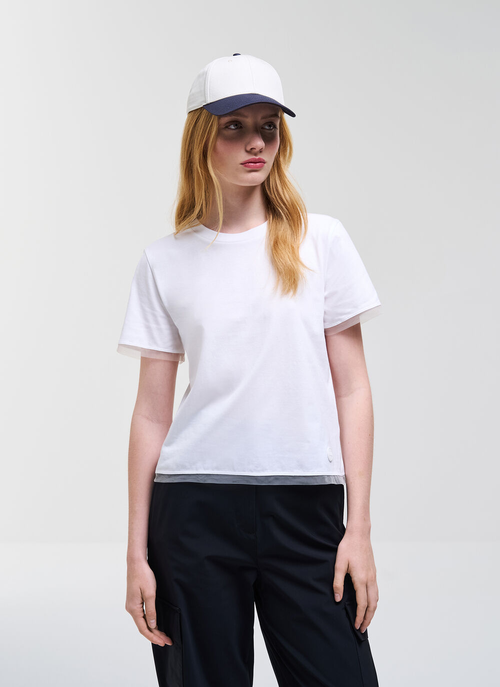 T-shirt with tulle details image number 0