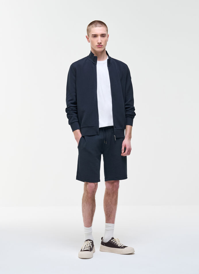 Sweat-shirt avec zip pleine longueur milleraies