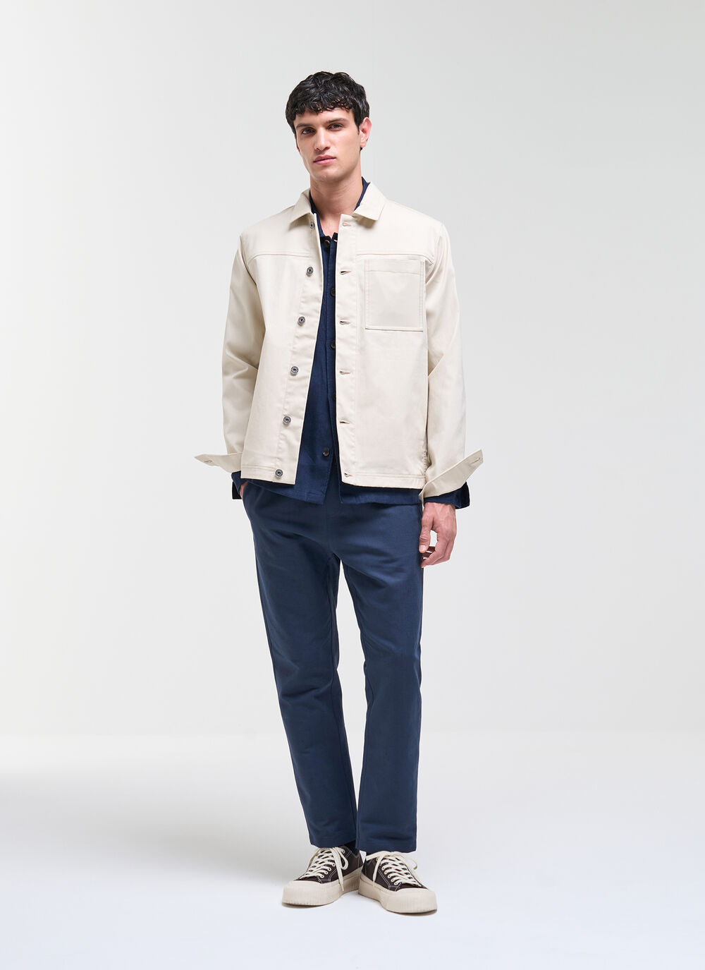 Denim shacket image number 1