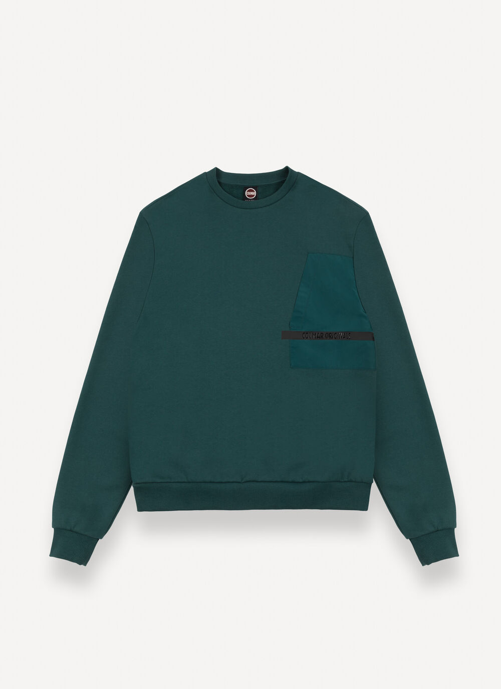 Crew-neck sweatshirt with nylon details image number 3