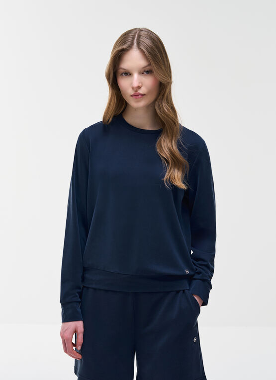 Soft modal crew-neck sweatshirt