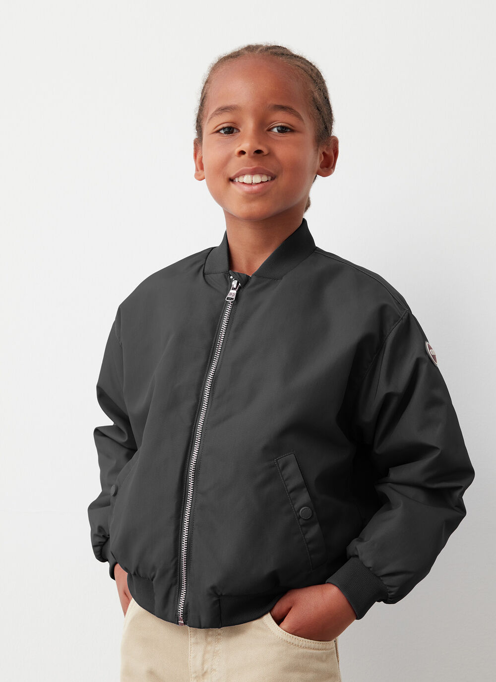 Kid&rsquo;s unisex bomber jacket image number 1