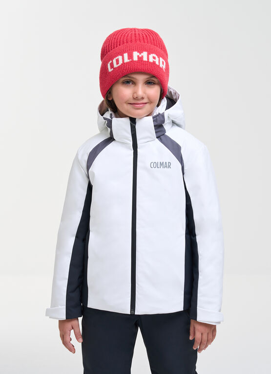 Girl's colour-block ski jacket