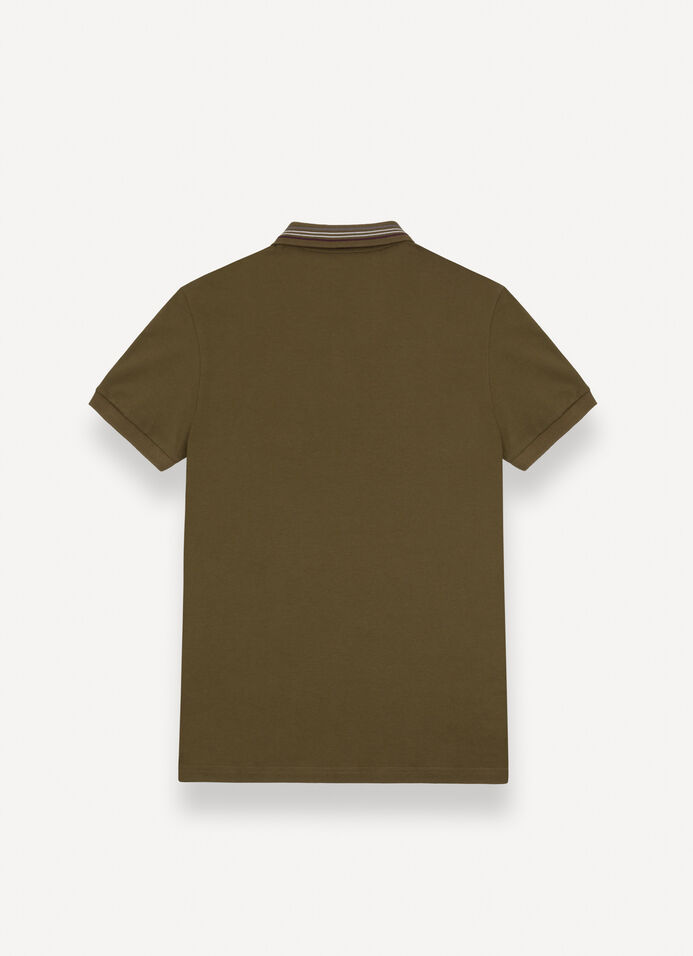 Piqué polo-shirt with jacquard stripe image number 5