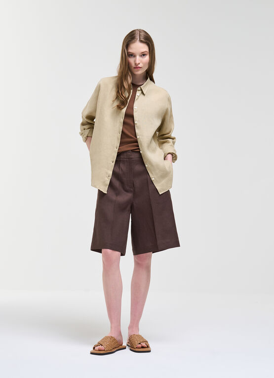 Linen Bermuda Shorts