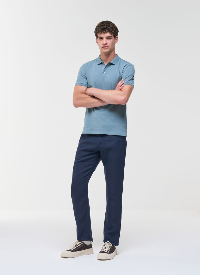 Stretch piqu&eacute; polo shirt