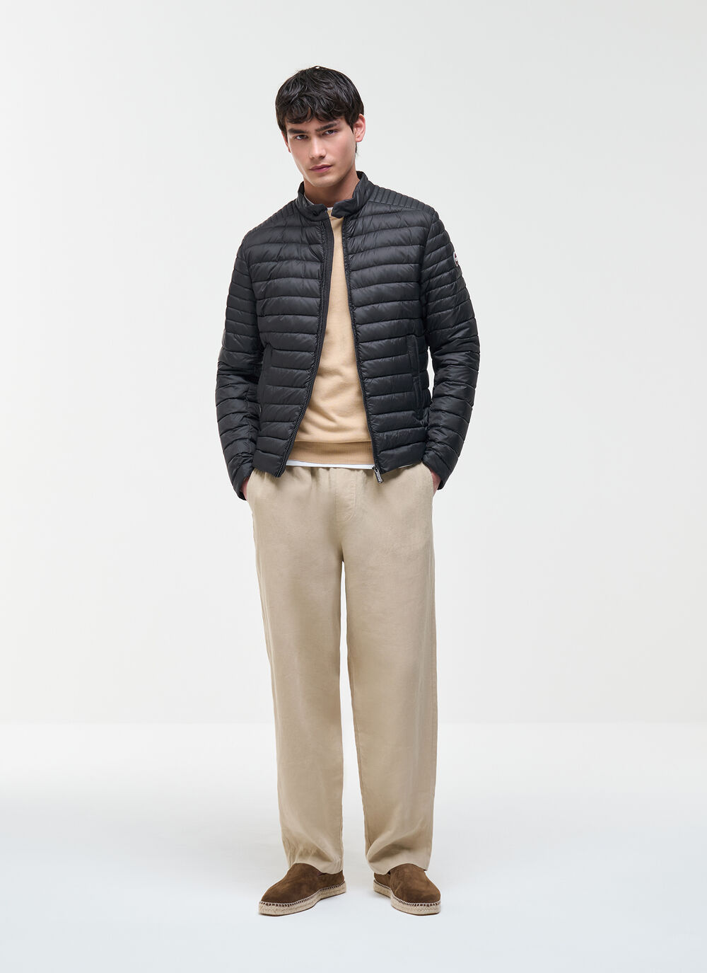 Lightweight down biker jacket image number 0