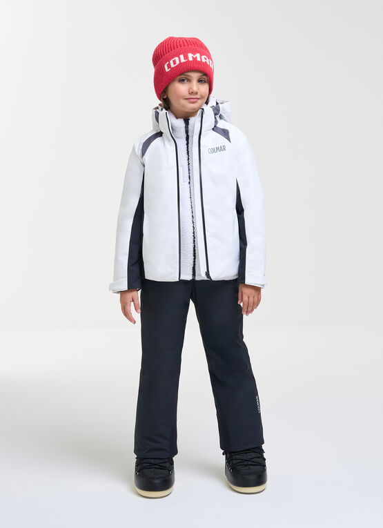 Girl's colour-block ski jacket