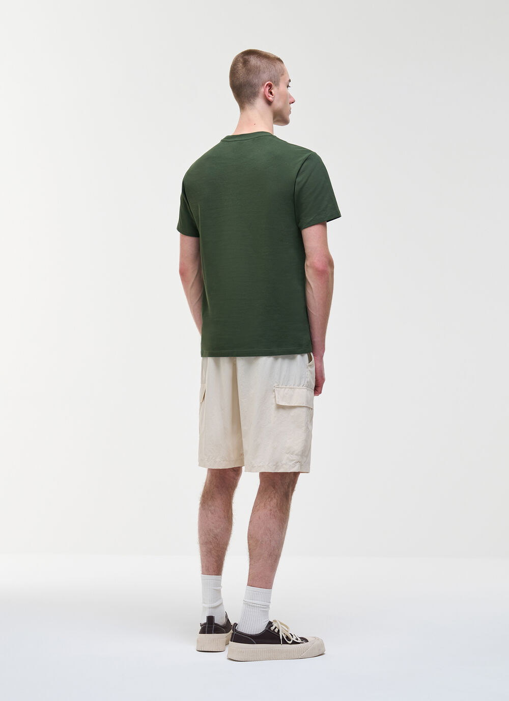 T-Shirt mit Logo aus Baumwollpikee image number 3