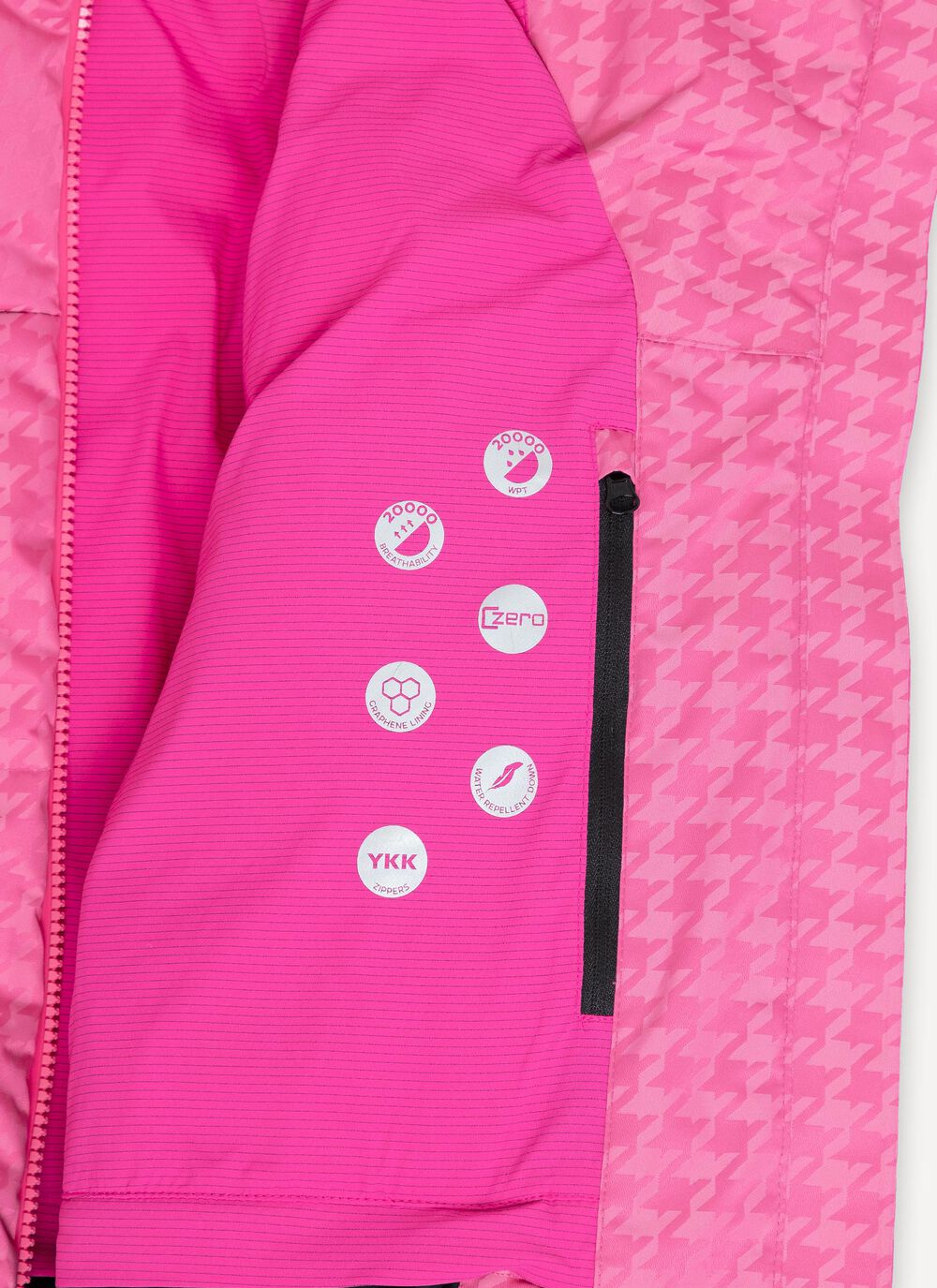 Ski-Daunenjacke mit Hahnentrittmuster image number 6