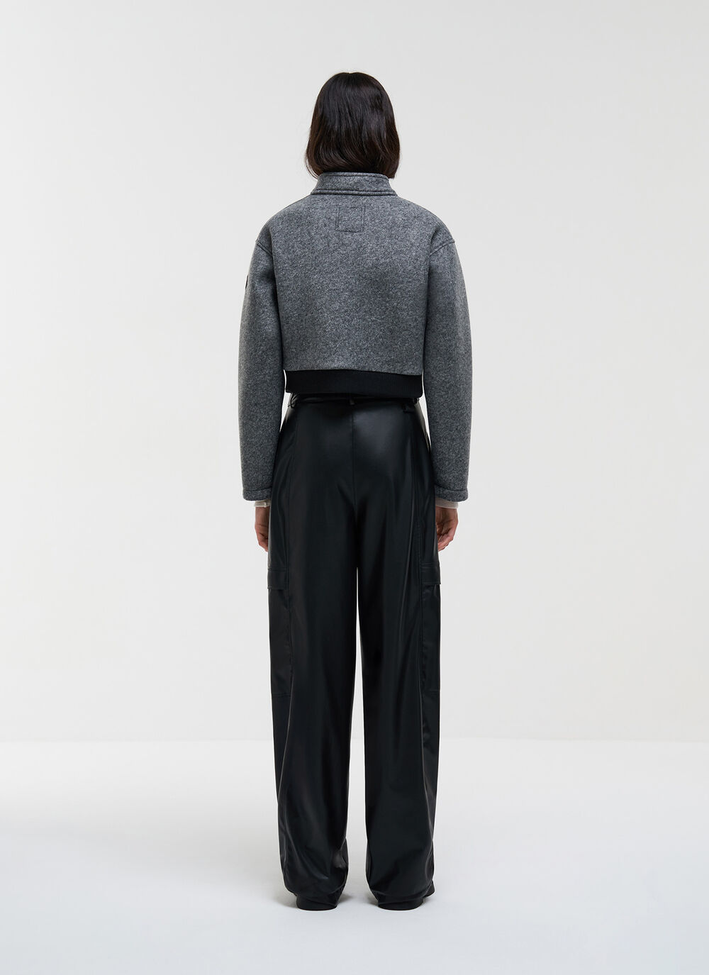 Cropped scuba bomber jacket image number 3