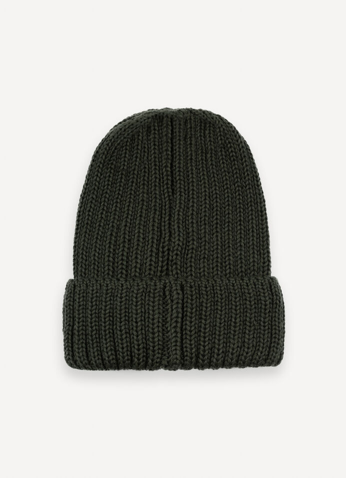 Unisex rib-knit hat with turn-up image number 3