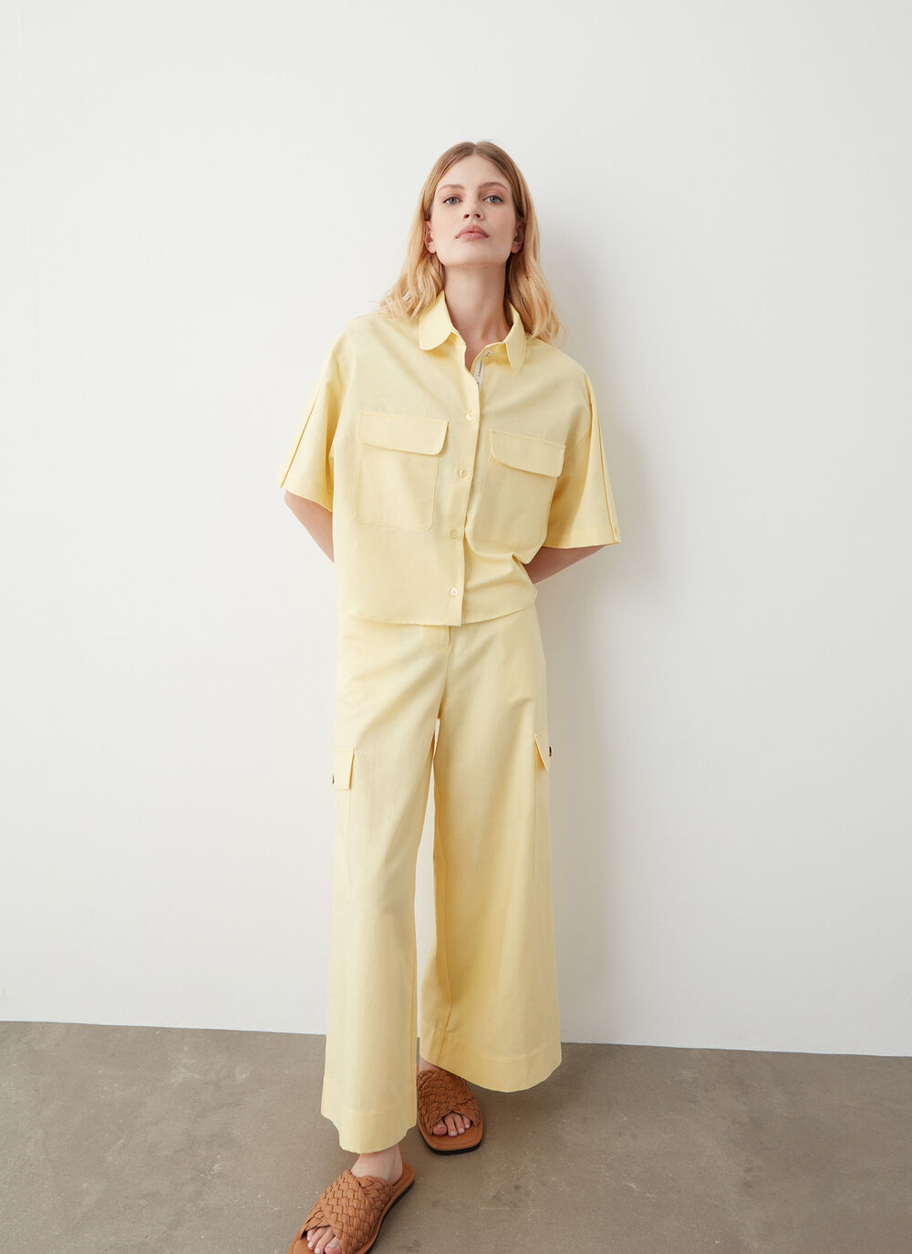 Linen blend shirt image number 1