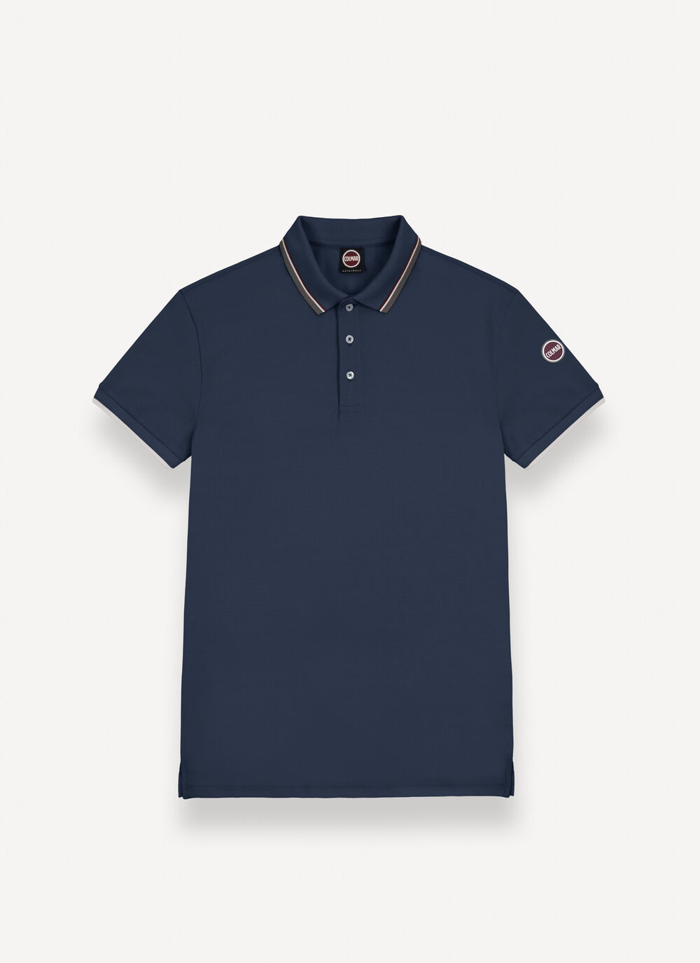 Tricolour stretch piqu&eacute; polo shirt image number 4
