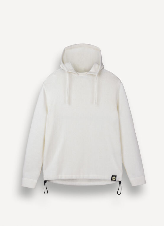 Cashmere-blend jumper with hood