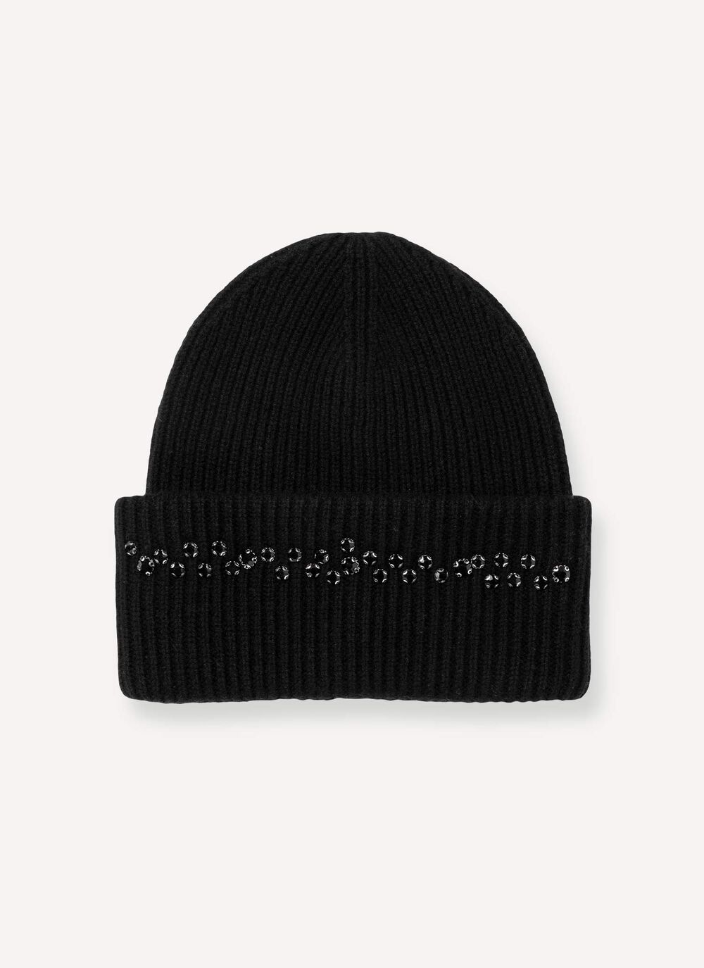 Women's virgin wool hat with rhinestones image number 1