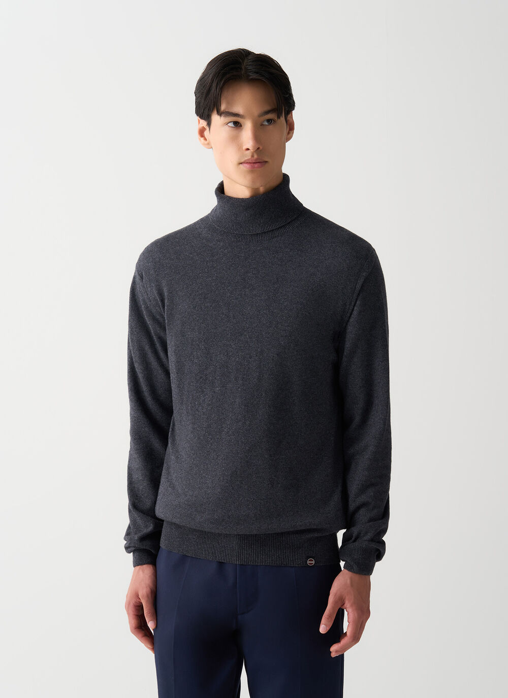 Fine knit polo-neck jumper  image number 0