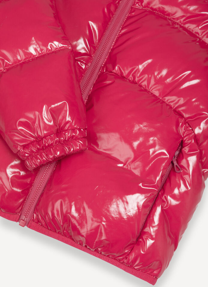 Glossy down jacket with high collar image number 6