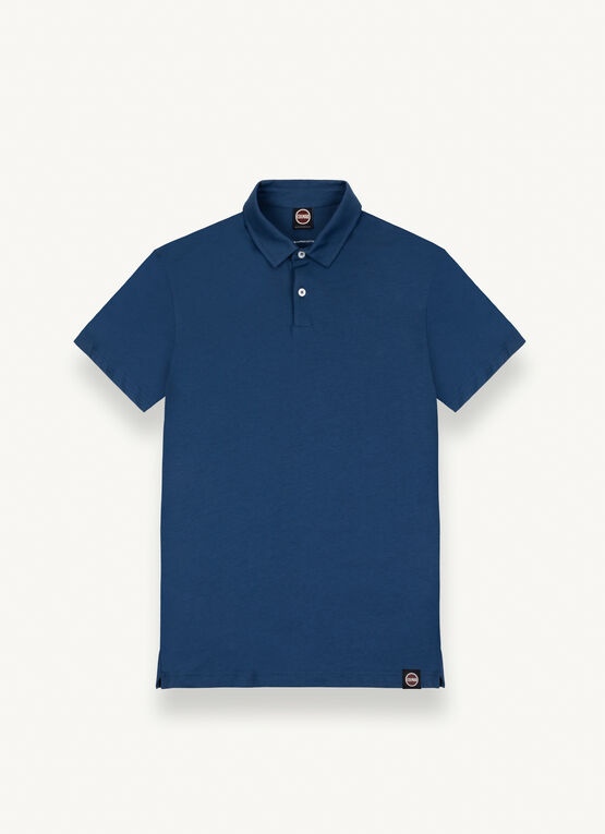 Polo à col chemise en coton dense