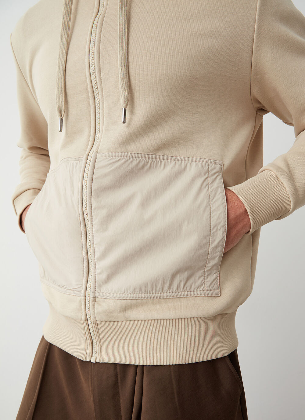 Sweatshirt with nylon details image number 2