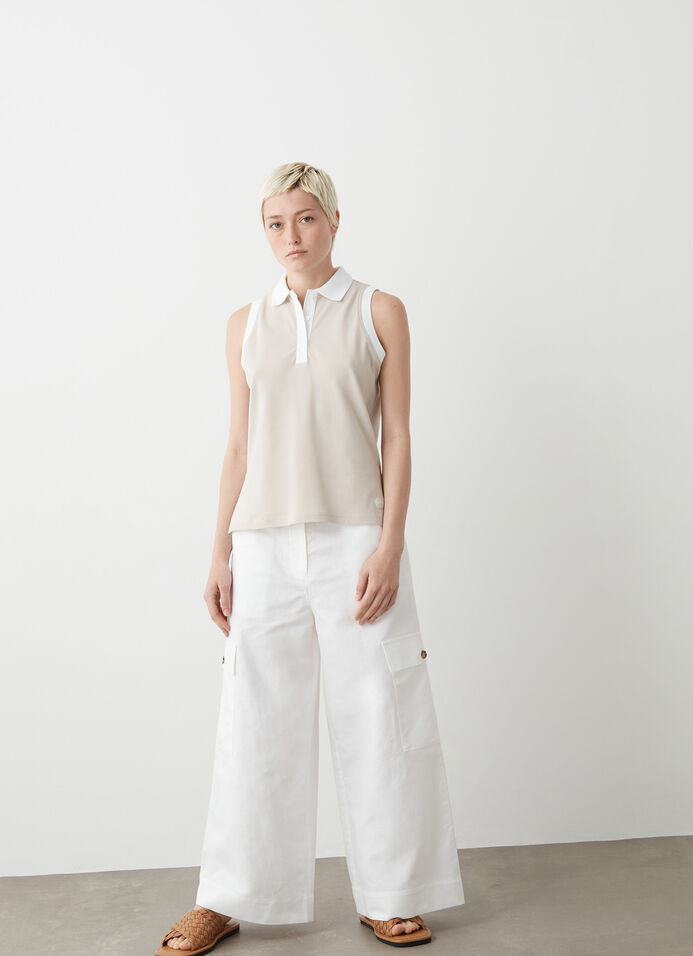 Sleeveless polo-shirt image number 0