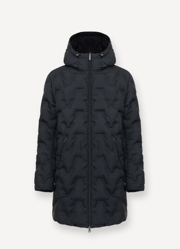 Long reversible waterproof down jacket image number 6