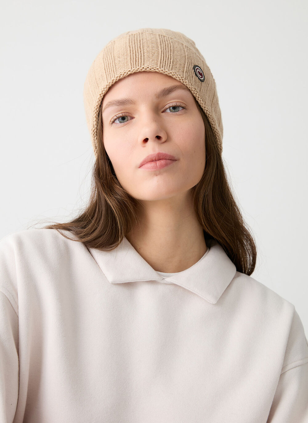 Sweatshirt with collar and darts image number 1