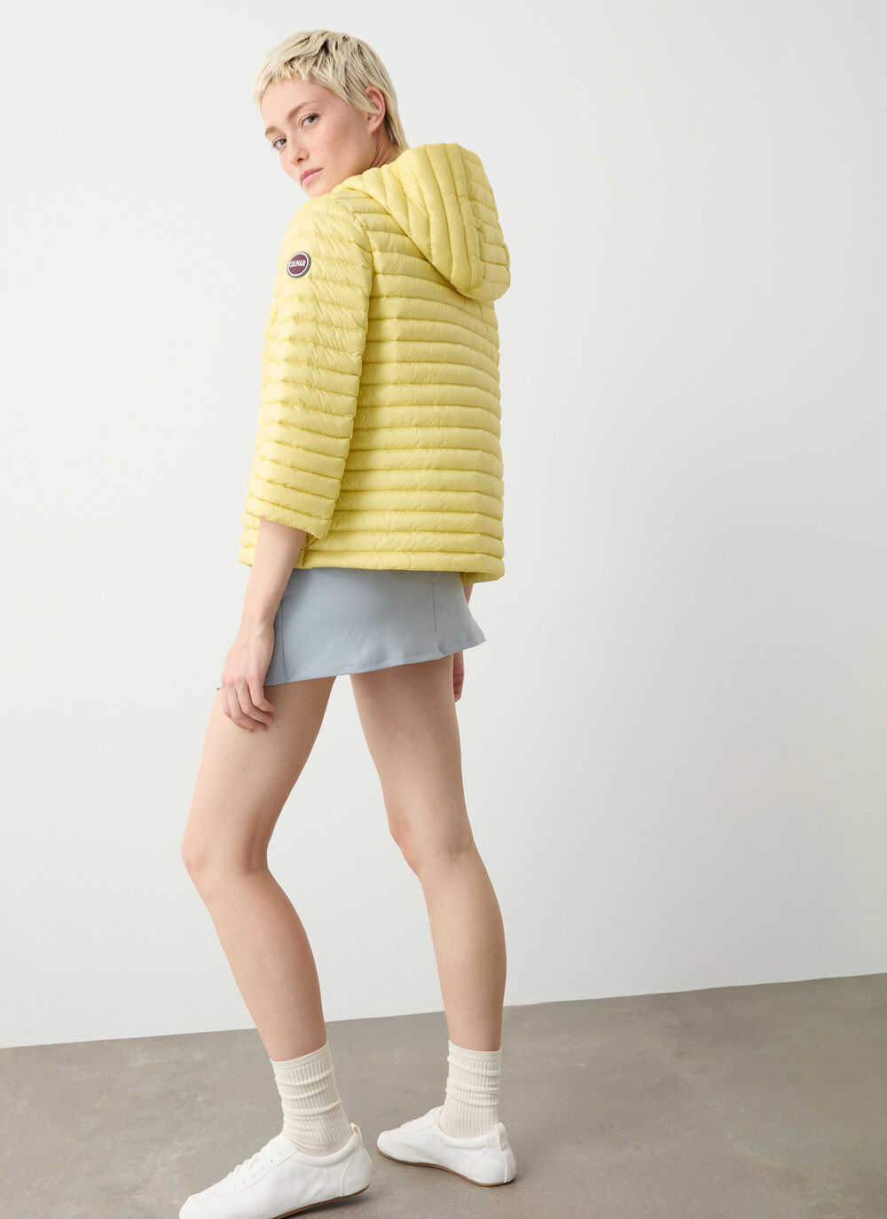 Hooded down cape image number 3