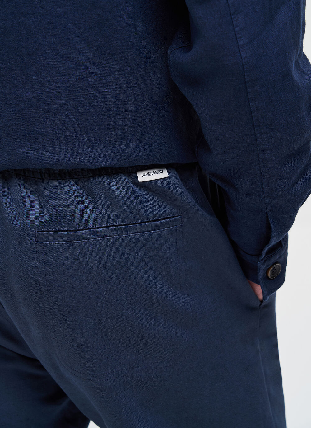 Linen trousers with drawstring image number 2