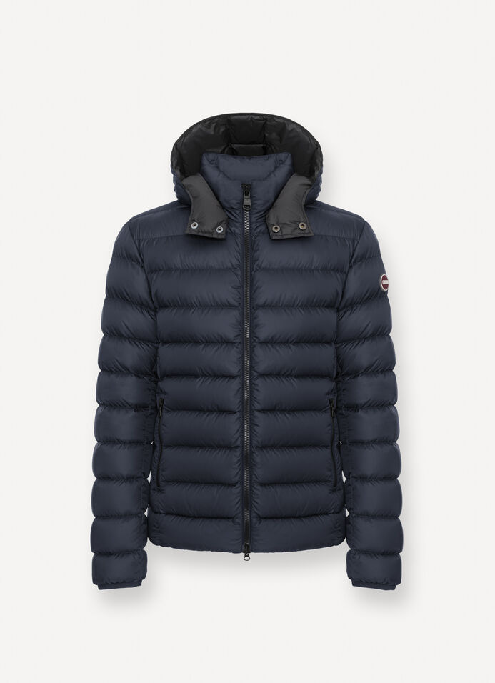 Sporty down jacket with detachable hood image number 4