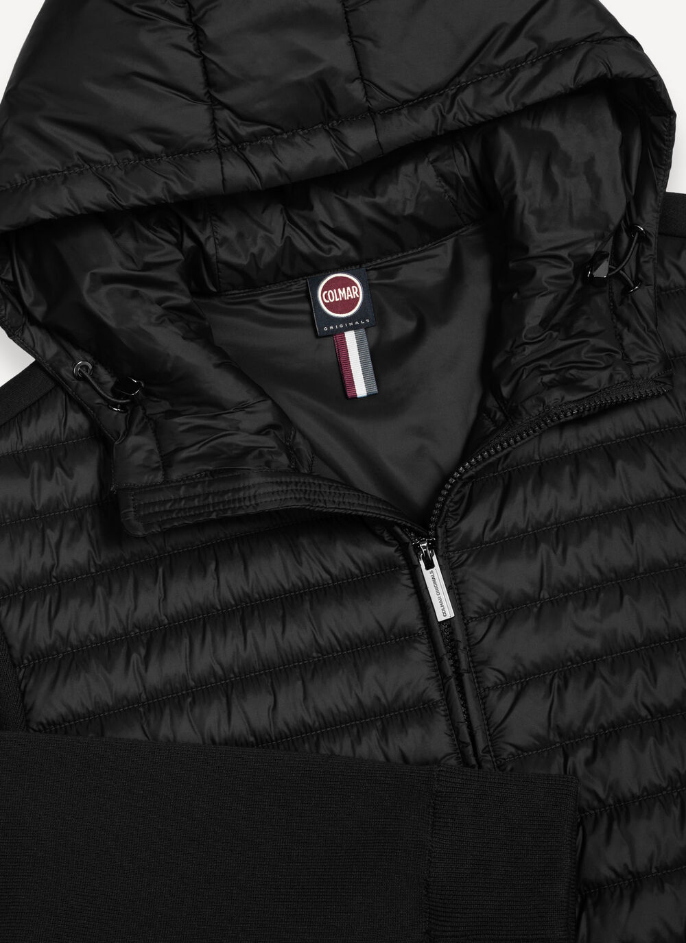 Hybrid padded jacket with hood image number 6