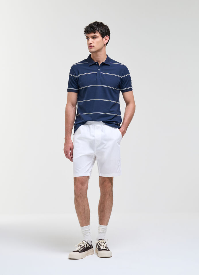 Striped piqu&eacute; polo shirt 