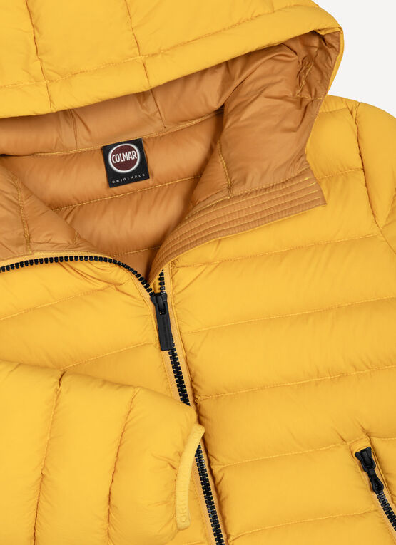 Hooded down jacket