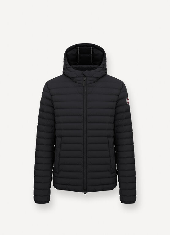 Light down jacket with hood