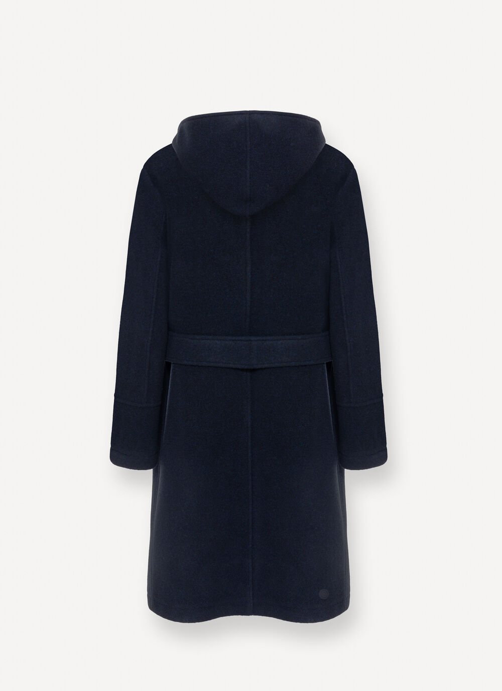 Long wool baize coat with belt image number 5