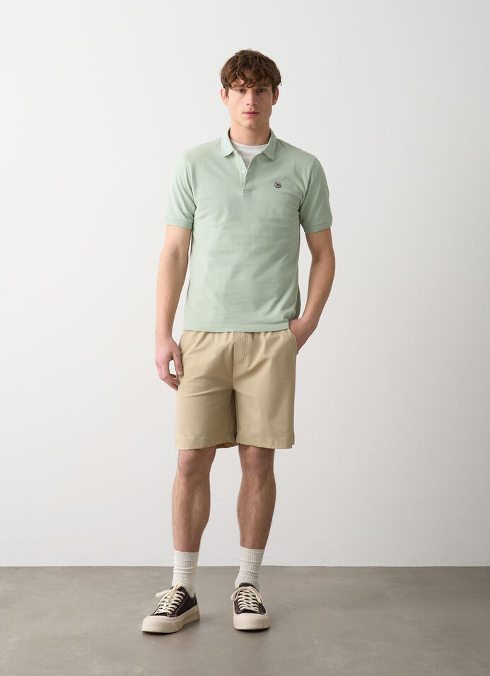 Poloshirt aus Piqué mit gerippten Kanten image number 1