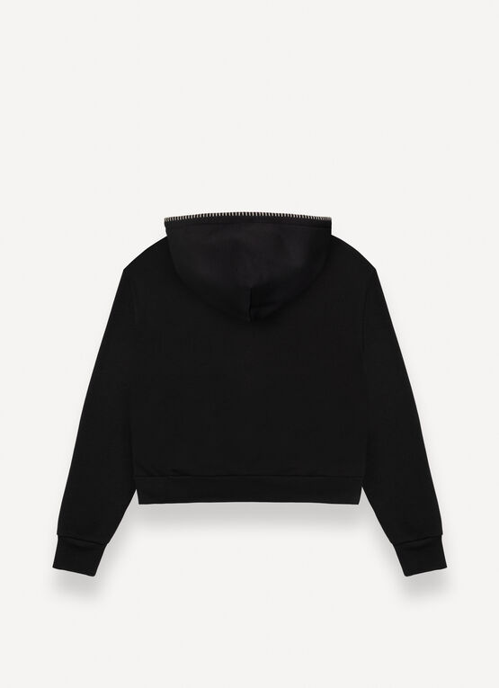 Full-zip sweatshirt with embroidery