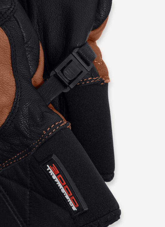 Men's leather ski gloves